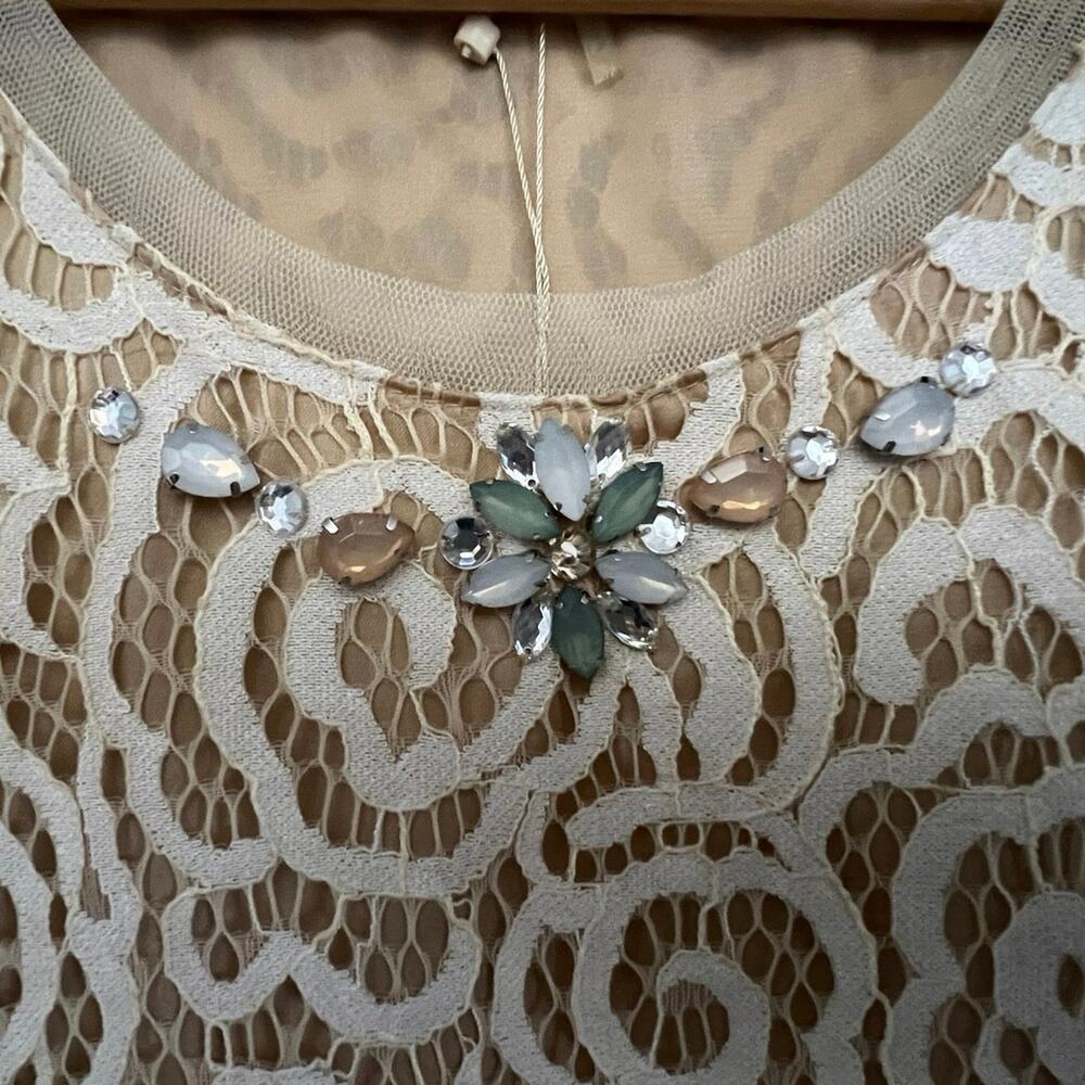 Rye Tanks Camisoles Women’s Sz M Tops Ivory Lace Coquette Feminine Sheer (1-NWT) - Picture 6 of 14